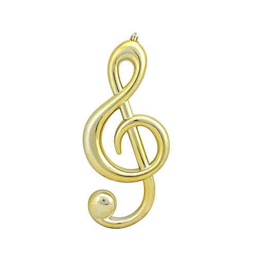 Mark Roberts 12.25" Gold Royal Symphony Musical G Clef Christmas Ornament