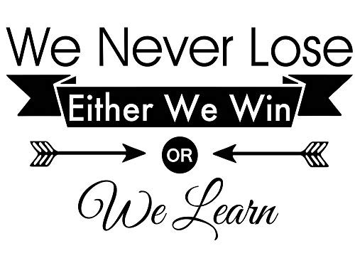 Imposing Design We Never Lose Either I Win or I Learn 23 X 14 Sports Team Sticker Calligraphy Wall Decal Art Decor Motivational Inspirational Wall Sticker Lettering Curry Inspired Imposing Design We Never Lose Either I Win or I Learn 23 X 14 Sports Team Sticker Calligraphy Wall Decal Art Decor Motivational Inspirational Wall Sticker Lettering Curry Inspired
