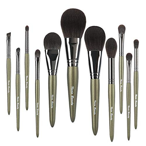Makeup Brush Set 18 Pcs Premium Synthetic Foundation Powder Concealers Eye shadows Blush Makeup Brushes Champagne Gold Cosmetic Brushes
