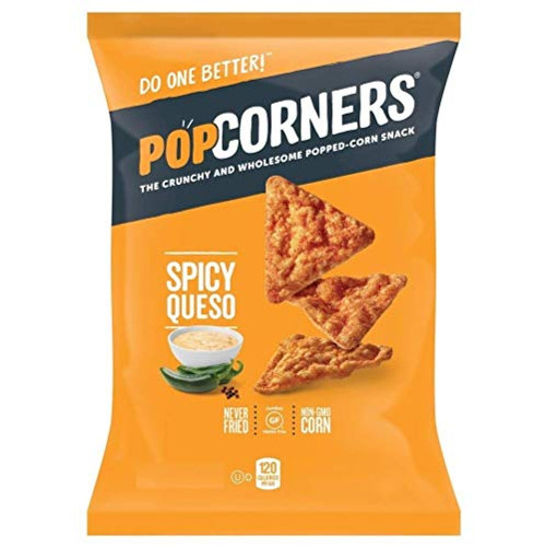 PopCorners Crunchy Popped-Corn Snack Spicy Queso 5 Oz. -Pack of 2-