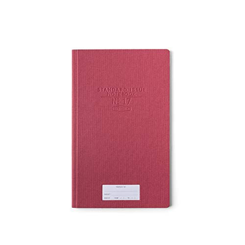 DesignWorks Ink Standard Issue Cloth Cover Notebook No. 17 -7.25" X 11.75"- Burgundy