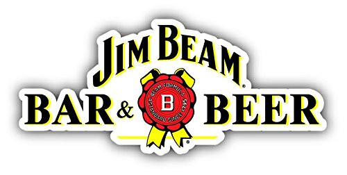 valstick Jim Beam Bar and Beer Logo Car Bumper Sticker Decal 14" X 6"