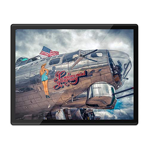 Quickmat Plastic Mousemat 8x10 - Vintage B-27 Flying Fortress Plane Workplace-Table Mat-Mousepad-Wipeable-Waterproof 12461