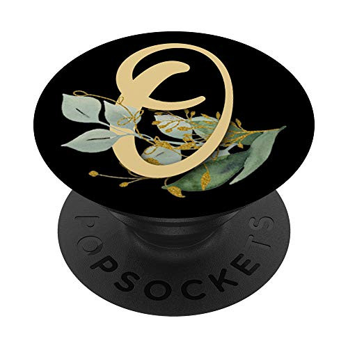 pretty flowers watercolor letter O PopSockets PopGrip- Swappable Grip for Phones  and  Tablets
