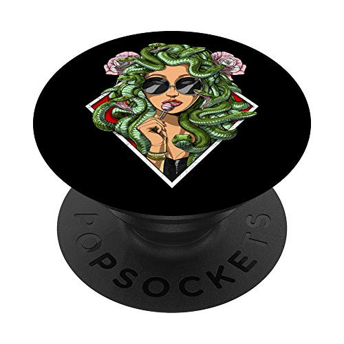 Medusa Hippie Psychedelic Snakes Greek Mythology Women PopSockets PopGrip- Swappable Grip for Phones and Tablets Medusa Hippie Psychedelic Snakes Greek Mythology Women PopSockets PopGrip- Swappable Grip for Phones and Tablets