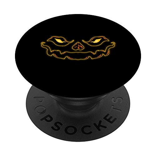 Spooky Jack O Lantern Halloween Party Pumpkin Patch Autumn PopSockets Grip and Stand for Phones and Tablets