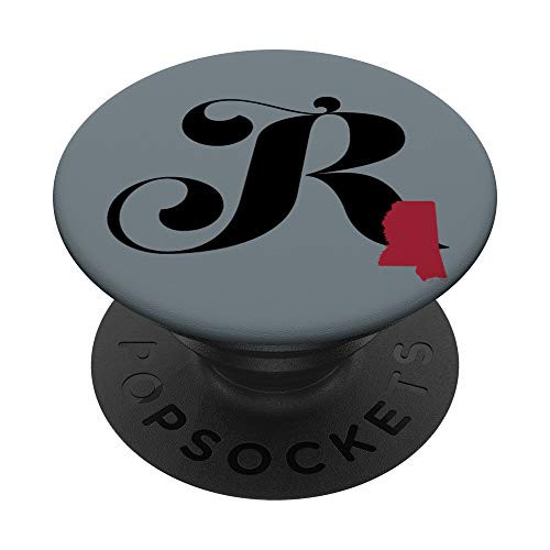 Letter R Initial Monogram with Alabama PopSockets PopGrip- Swappable Grip for Phones  and  Tablets