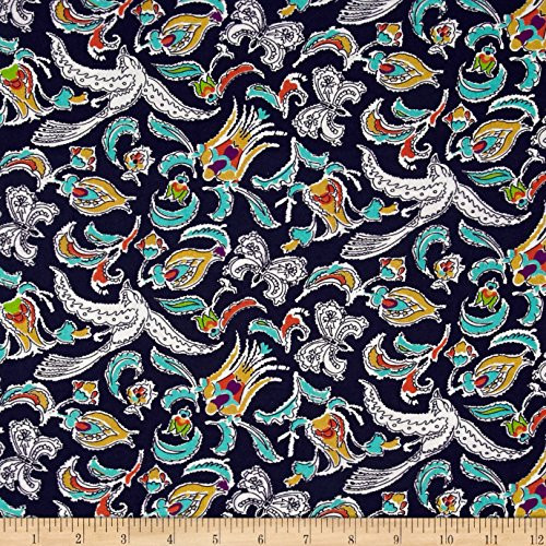 E. E. Schenck Mary Fons Small Wonders Brazil Digital Print Jungle Pattern Navy Quilt Fabric by the Yard Navy E. E. Schenck Mary Fons Small Wonders Brazil Digital Print Jungle Pattern Navy Quilt Fabric by the Yard Navy