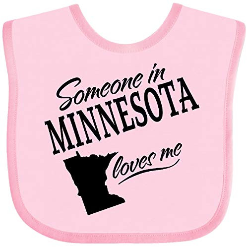 Inktastic Someone in Minnesota Loves Me Baby Bib Pink 338de Inktastic Someone in Minnesota Loves Me Baby Bib Pink 338de