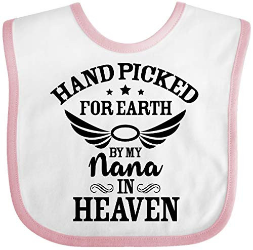 Inktastic Handpicked for Earth by My Nana in Baby Bib Heather and Black 3729d
