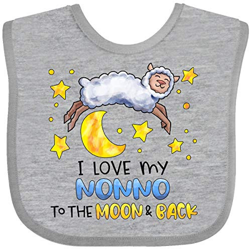Inktastic I Love My Nonno to The Moon and Back Baby Bib Pink and Fuchsia 39fbb