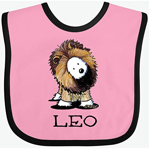 Inktastic Leo Lion Westie Baby Bib Blue and Chocolate - KiniArt 5e53