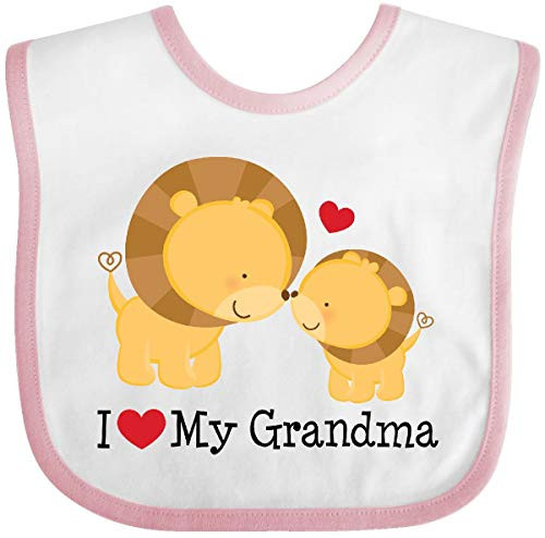 Inktastic I Love My Grandma Gift Baby Bib Lavender Efbd
