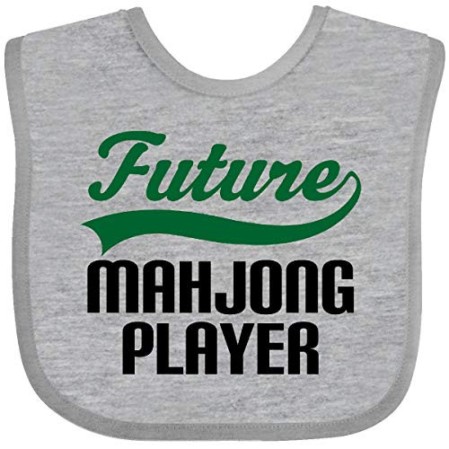 Inktastic Future Mahjong Player Baby Bib Heather and Black 14ee2 Inktastic Future Mahjong Player Baby Bib Heather and Black 14ee2