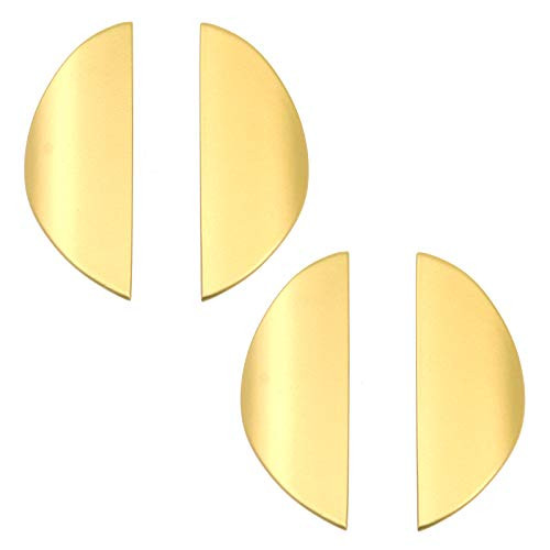 T Tulead 4PCS Modern Cabinet Pull Handles Golden Pulls Furniture Drawer Handles Wardrobe Bookcase Dresser Pull Handle Knobs 1.26 inch Hole Distance