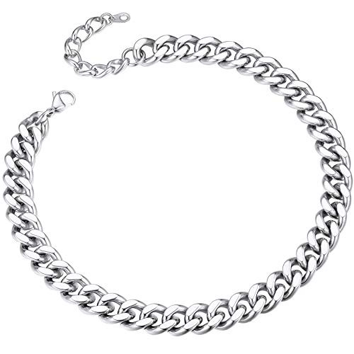 ChainsPro Mens Necklace Cuban Chain Choker 12mm 14inch Choker