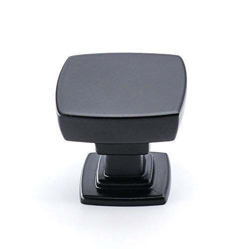 homdiy Black Cabinet Knobs Solid Drawer Knobs- LS9016BK Rounded Dresser Knobs Kitchen Cabinet Hardware Black Cabinet Knobs for Dresser Drawers?Bathroom 5 Pack