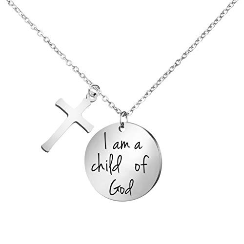 Bible Verse Cross Pendant Christian 