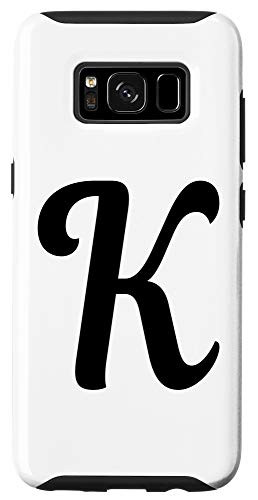 Galaxy S8 Black white Monogram K Initial Capital Letter K Gifts Phone Case