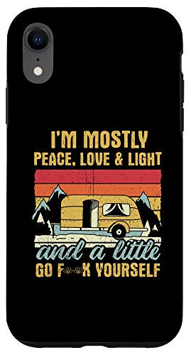 iPhone XR I'm Mostly Peace Love And Light  and  A Little Go Hippie Van Case