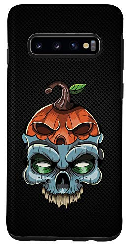Galaxy S10 Awesome Pumpkin Skull Jack-O-Lantern Halloween Illustration Case