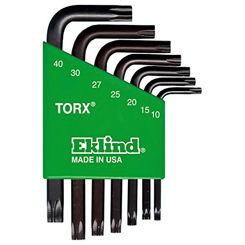 Eklind Tool Torx T10-T40 Short Arm Torx L-Key Set Multi-Size in. 7 pc.
