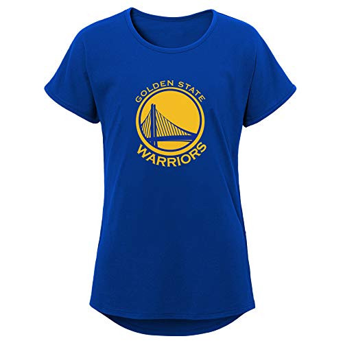 Outerstuff NBA Youth Girls -7-16- Golden State Warriors Primary Logo Dolman Short Sleeve Tee -Large -14--