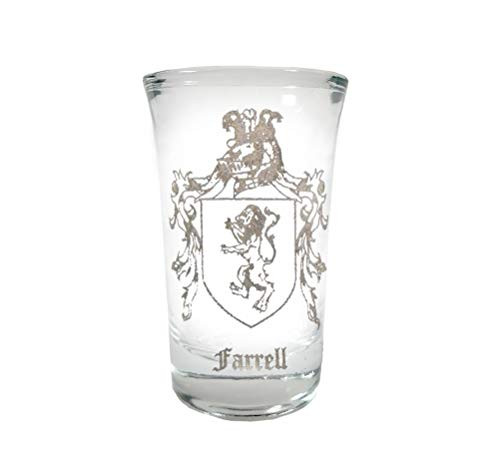 Farrell Irish Family Coat of Arms Shot Glass 2oz - Free Personalized Engraving