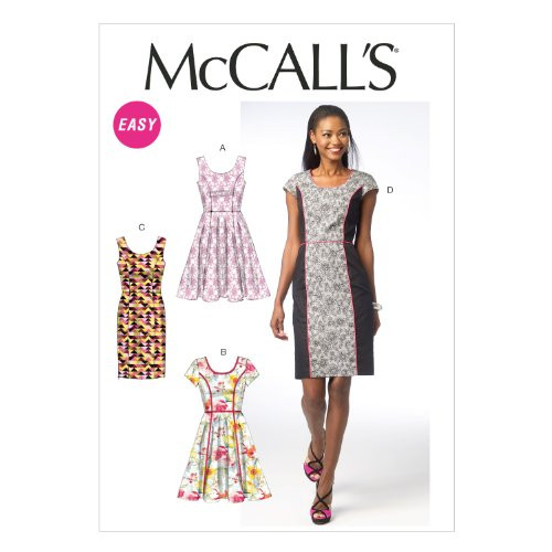 McCall Pattern Company M6887 Misses' Dresses Sewing Template Size E5 -14-16-18-20-22- McCall Pattern Company M6887 Misses' Dresses Sewing Template Size E5 -14-16-18-20-22-