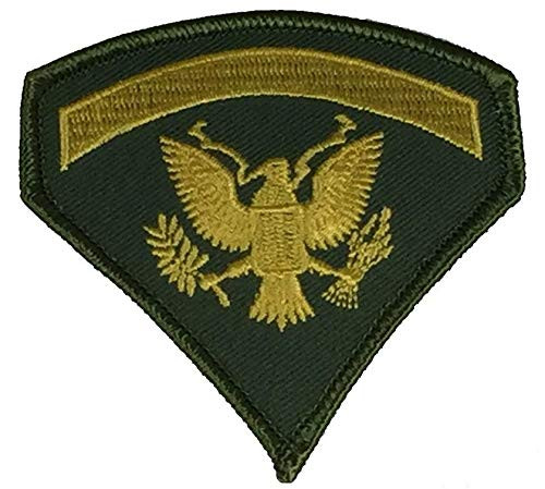 Embroidered Patch - Patches for Women Man - US Army Specialist Five E-5 SPEC 5 Rank Dirty Bird
