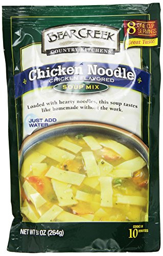Bear Creek Country Kitchens Chicken Noodle Soup Mix 9.3 Ounce -8 One Cup Servings- Per Bag -Pack of 2-