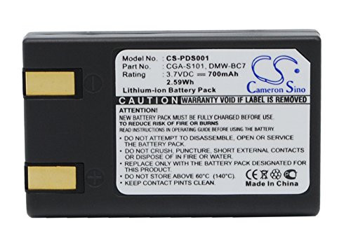 700mAh Battery Replacement for Panasonic Lumix DMC-F7 Lumix DMC-F7-A Lumix DMC-F7A-S Lumix DMC-F7-B Lumix DMC-F7-K P-N CGA-S101 CGA-S101A CGA-S101A1B CGA-S101E CGA-S101E1B