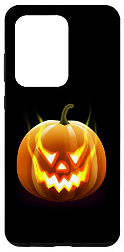 Galaxy S20 Ultra Happy Halloween Pumpkin Cute Jack O' Lantern Flames Trick Case
