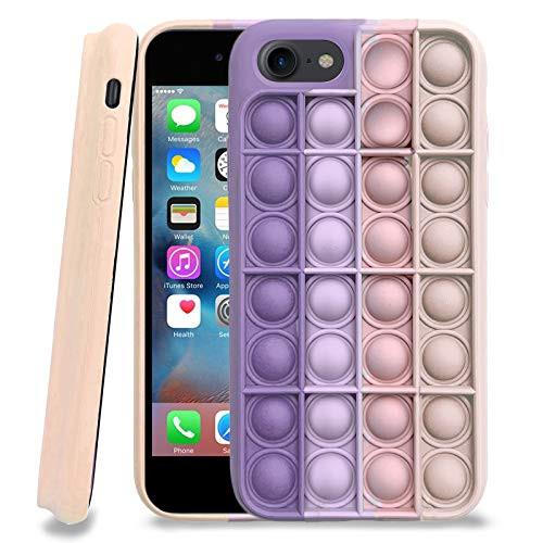 2021 Newly Fidget Toys Phone Case Push Pop Fidget - Autism and Special Needs Pop It Bubble Sensory Fidget Toy Set for Stress Relief with iPhone 7-8-SE 2020