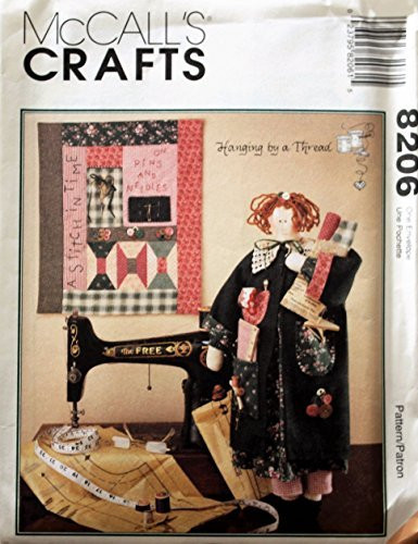 8206 McCalls Sewing Pattern Uncut Craft 23" Sewing Doll with 14" x 16" Quilt