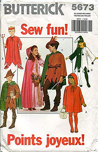 Butterick Pattern 5673 Children's-Boys'-Girls' Costume Size 4-14