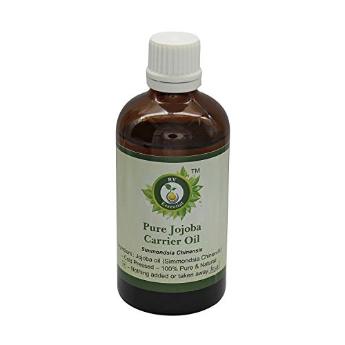 R V Essential Pure Jojoba Carrier Oil 50ml -1.69oz-- Simmondsia Chinensis -100 percent Pure and Natural Cold Pressed- R V Essential Pure Jojoba Carrier Oil 50ml -1.69oz-- Simmondsia Chinensis -100 percent Pure and Natural Cold Pressed-