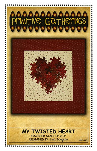 My Twisted Heart Quilt Pattern- Using the Itty Bitty Twister Tool for 14-inch Square Finished Size