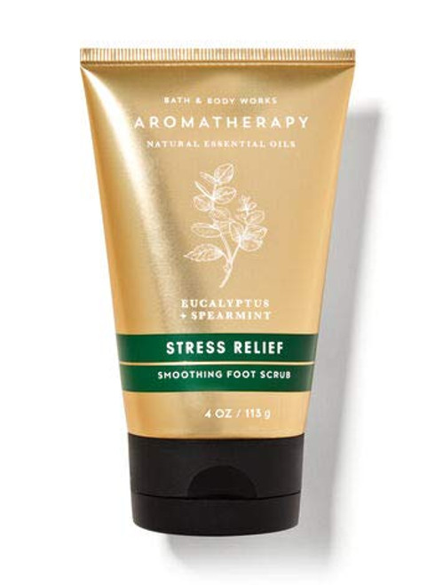 Bath and Body Works Full Size Aromatherapy - Smoothing Foot Scrub - w-Natural Essential Oils - Stress Relief - Eucalyptus  plus Spearmint 4 oz