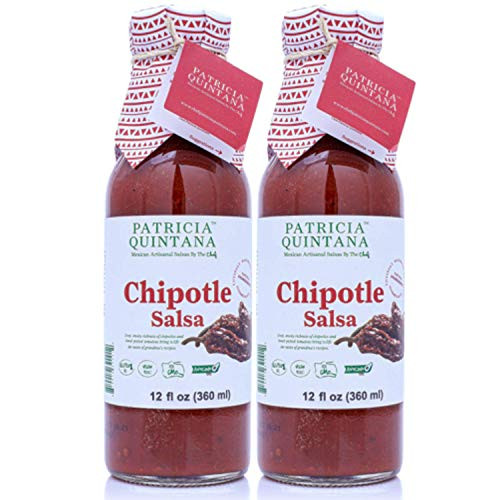 Patricia Quintana Mexican Artisanal Sauces Salsa Chipotle Duo Authentic Mexican Taste Hot 12.1 fl oz each Pack of 2