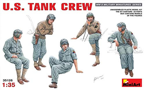 MiniArt 35126 US Tank Crew, WWII Military Miniatures 1/35 Scale Model Kit 