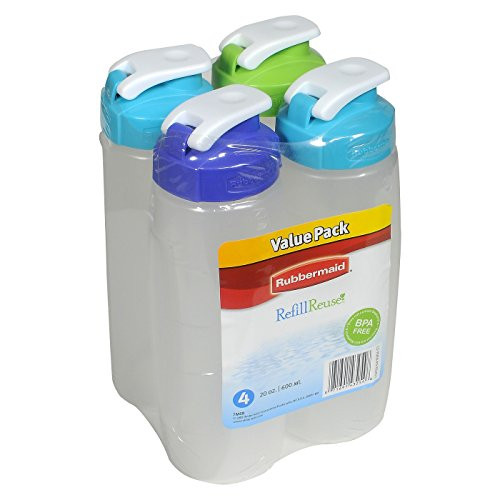 Rubbermaid 20-Ounce Refill Plastic Bottle (Pack of 4)