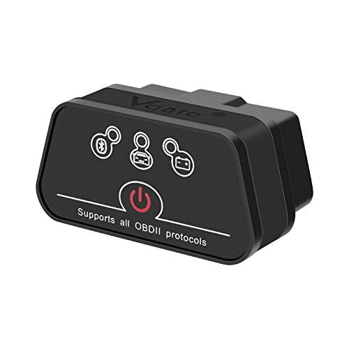 Vgate iCar2 Bluetooth3.0 Code Reader, Mini OBDII Diagnostic Scanner- ELM327 OBD2Car Diagnostics Scan Tool for Torque Android(Black)