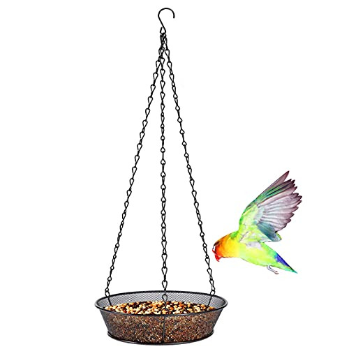 Metal Mesh Hanging Bird Feeder Tray Hanging Bird Feeder Tray Food Platform for Bird Feeders Seed Catcher Platform Feeder Outdoor Garden Decoration for Wild Backyard18x18x42cm Metal Mesh Hanging Bird Feeder Tray Hanging Bird Feeder Tray Food Platform for Bird Feeders Seed Catcher Platform Feeder Outdoor Garden Decoration for Wild Backyard18x18x42cm