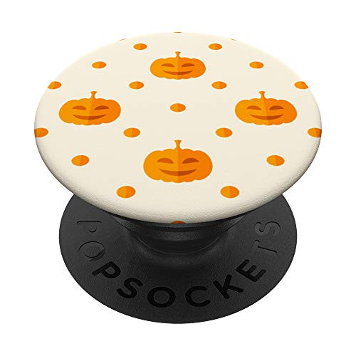 Cute Pumpkin Jack O Lantern Pattern Halloween Themed PopSockets Grip and Stand for Phones and Tablets