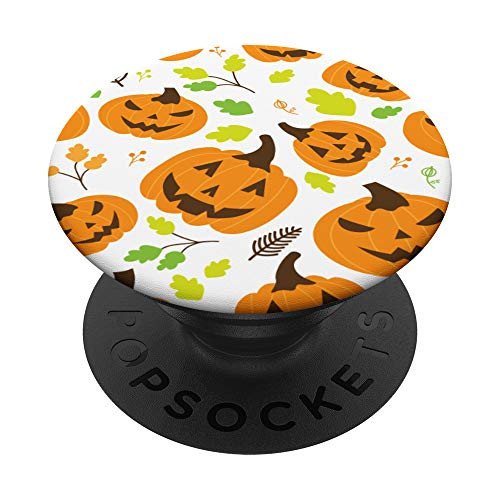 Cute Pumpkin Jack O Lantern Halloween Themed PopSockets Grip and Stand for Phones and Tablets