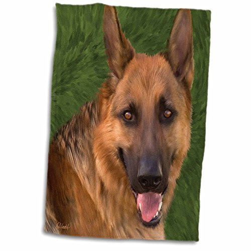 3D Rose German Shepard Towel 15 x 22