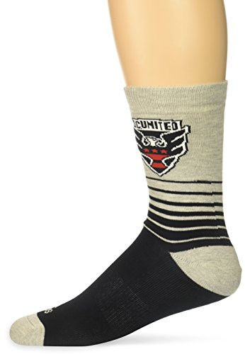 adidas MLS D.C. United Men's Jacquard Pattern Crew Socks Size 12-15 Black