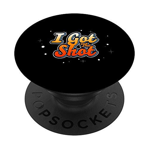 I'm Vaccinated Shirt Vaccine Celebrate Retro I Got The Shot PopSockets PopGrip- Swappable Grip for Phones and Tablets I'm Vaccinated Shirt Vaccine Celebrate Retro I Got The Shot PopSockets PopGrip- Swappable Grip for Phones and Tablets