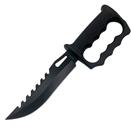 Fixed Blade Knives with Sheath Tactical Hunting Knife Outdoor Knife Tool 7 Inches Blade Military Knife Combat with Fire Starter And Glass Breaker -KP018-